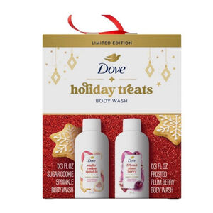 Dove Holiday Treats Body Wash Sugar Cookie Sprinkle & Frosted Plum Berry 6 Oz -2